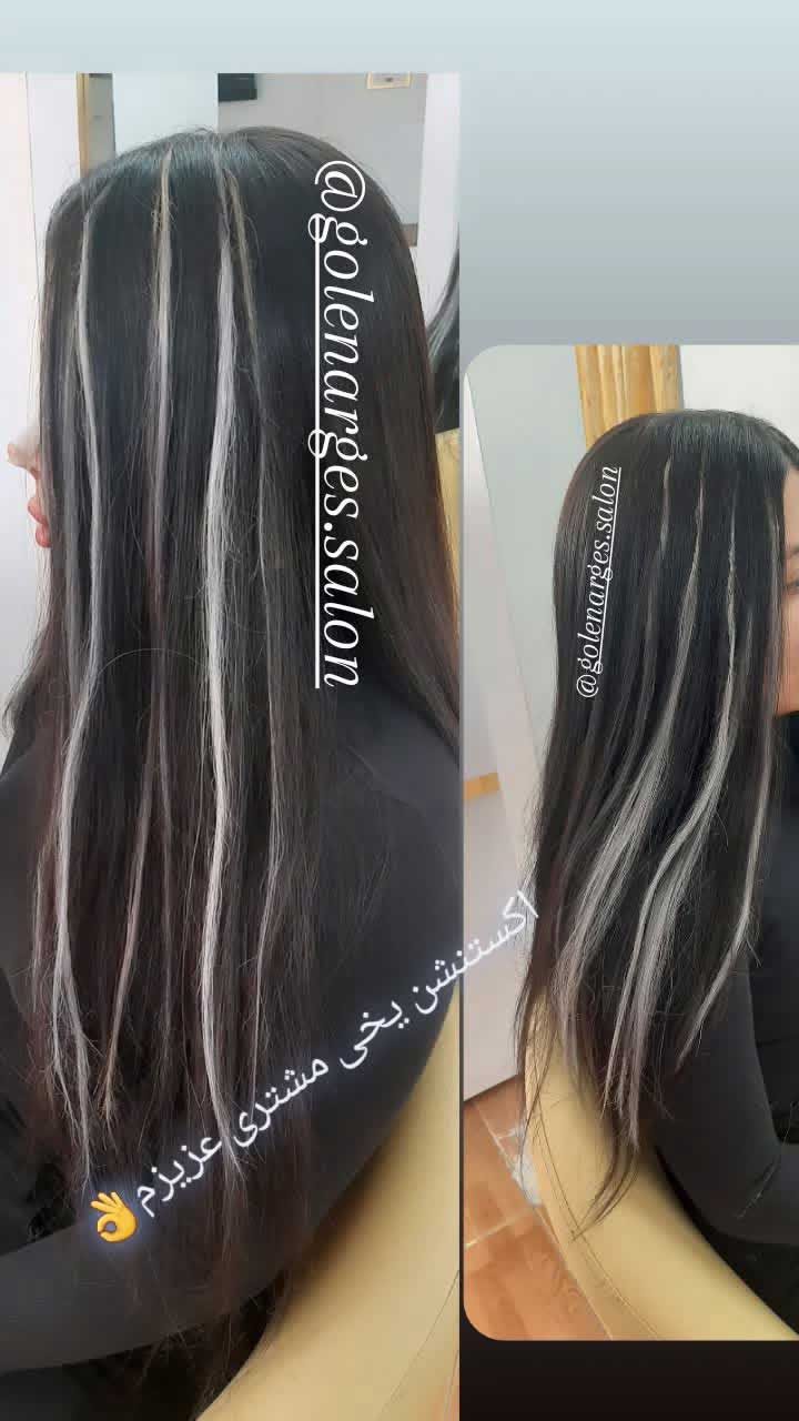 اکستنشن مو در سالن زیبایی گل نرگس اسلامشهر